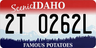 ID license plate 2T0262L