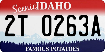 ID license plate 2T0263A