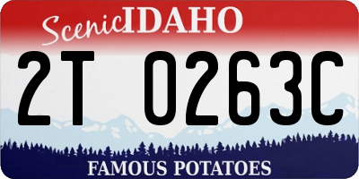 ID license plate 2T0263C