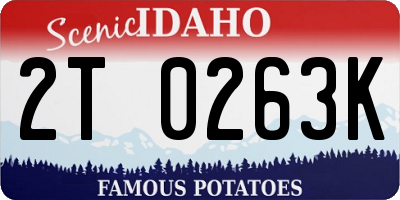 ID license plate 2T0263K