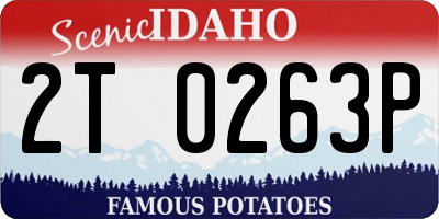 ID license plate 2T0263P