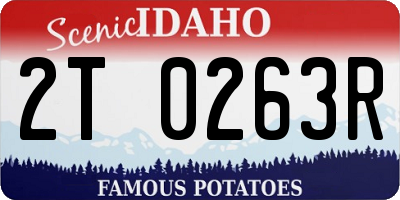 ID license plate 2T0263R