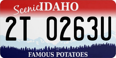 ID license plate 2T0263U