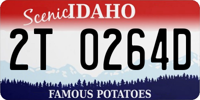 ID license plate 2T0264D