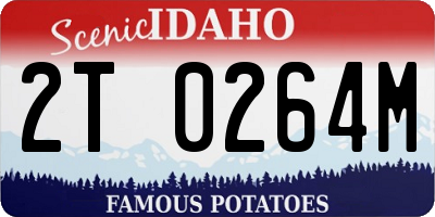 ID license plate 2T0264M