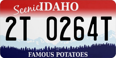 ID license plate 2T0264T