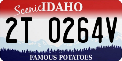 ID license plate 2T0264V