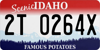 ID license plate 2T0264X