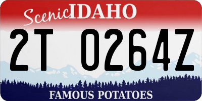 ID license plate 2T0264Z