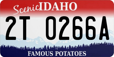 ID license plate 2T0266A