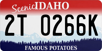 ID license plate 2T0266K