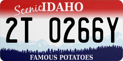 ID license plate 2T0266Y