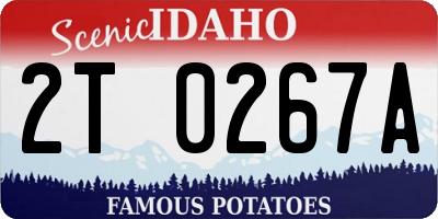 ID license plate 2T0267A