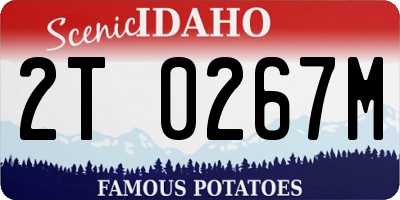 ID license plate 2T0267M