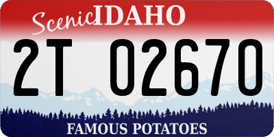 ID license plate 2T0267O