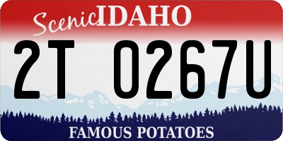 ID license plate 2T0267U