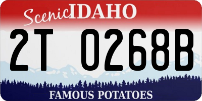 ID license plate 2T0268B
