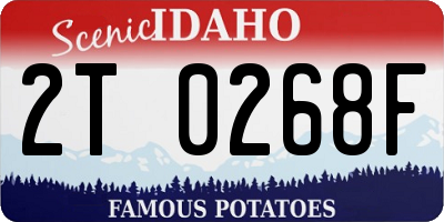 ID license plate 2T0268F