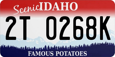 ID license plate 2T0268K