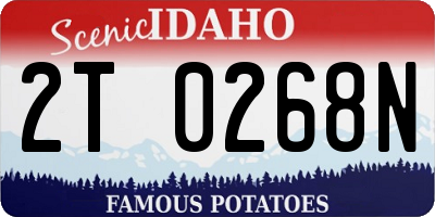 ID license plate 2T0268N