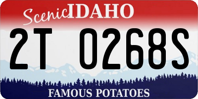 ID license plate 2T0268S