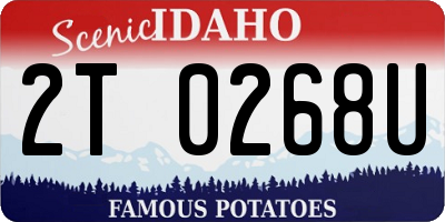 ID license plate 2T0268U