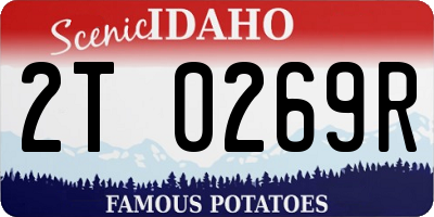 ID license plate 2T0269R