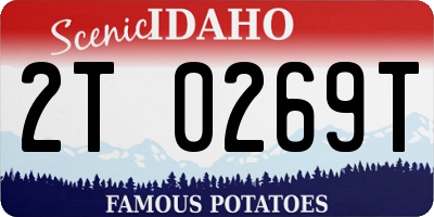 ID license plate 2T0269T