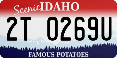ID license plate 2T0269U