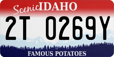 ID license plate 2T0269Y