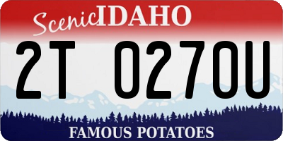 ID license plate 2T0270U