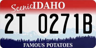 ID license plate 2T0271B