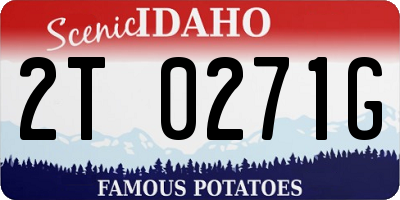 ID license plate 2T0271G