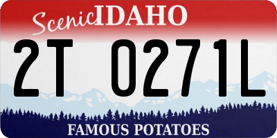 ID license plate 2T0271L