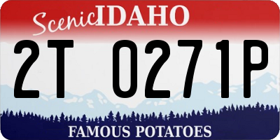 ID license plate 2T0271P