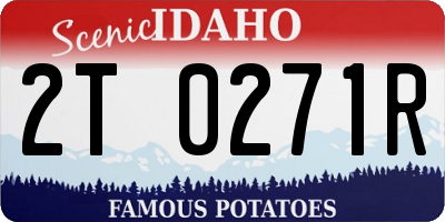 ID license plate 2T0271R