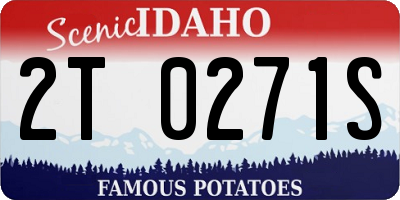 ID license plate 2T0271S