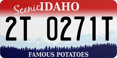 ID license plate 2T0271T