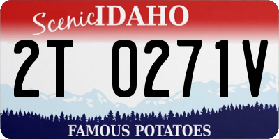ID license plate 2T0271V