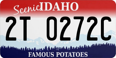 ID license plate 2T0272C