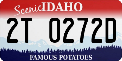 ID license plate 2T0272D