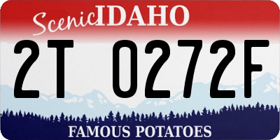 ID license plate 2T0272F