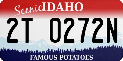 ID license plate 2T0272N