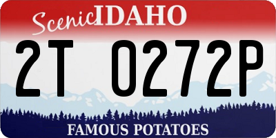 ID license plate 2T0272P