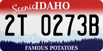 ID license plate 2T0273B