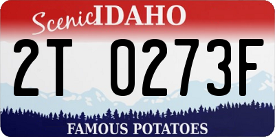 ID license plate 2T0273F
