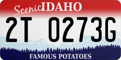 ID license plate 2T0273G