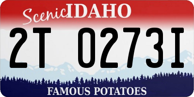 ID license plate 2T0273I