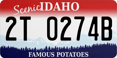ID license plate 2T0274B