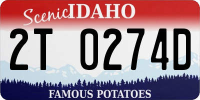 ID license plate 2T0274D